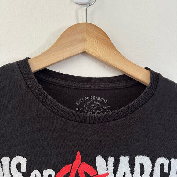 Sons of Anarchy Road Gear Short Sleeve Shirt Black Size Medium SOA - Picture 2 of 6